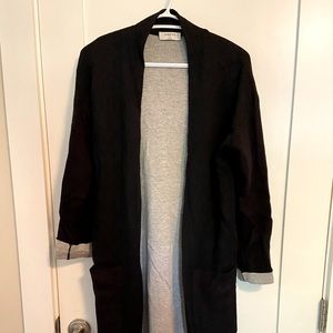 Babaton Black and Grey Wool Cardigan